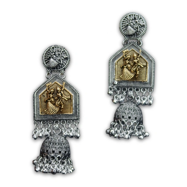 Traditional Dandiya Style Earrings for Women & Girls – Ethnic Navratri Garba Dangle Earrings – Lightweight Oxidized Festive Jewellery for Indian Outfits, Lehenga, and Saree