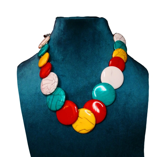 Elegant Tribal Multicolour Beaded Necklace Set – Traditional Ethnic jewellery for Women & Girls - Multicolour