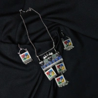 Timeless Beauty Traditional Oxidized Silver Necklace Set – Stylish Ethnic jewellery for Women