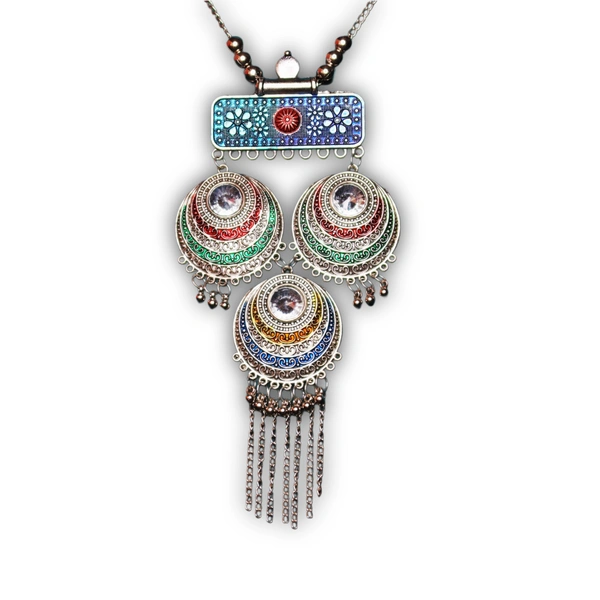 Timeless Beauty Traditional Oxidized Silver Necklace Set – Stylish Ethnic jewellery for Women