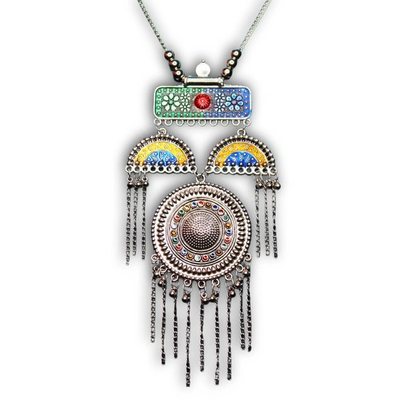 Timeless Beauty Traditional Oxidized Silver Necklace Set – Stylish Ethnic jewellery for Women
