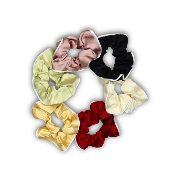 Satin Silky Scrunchies for Women & Girls – Set of 3 Soft Hair Scrunchie Bands – Gentle on Hair, Less Hair Fall – Multi-Colour Hairbands – Ideal Gift for Mom, Sister, Daughter & friend