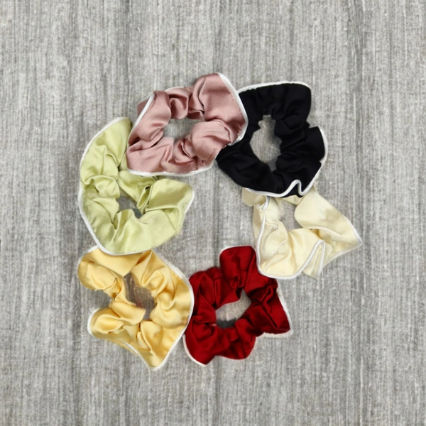 Satin Silky Scrunchies for Women & Girls – Set of 3 Soft Hair Scrunchie Bands – Gentle on Hair, Less Hair Fall – Multi-Colour Hairbands – Ideal Gift for Mom, Sister, Daughter & friend