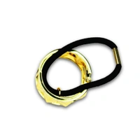 Strong & Stretchable Rubber Band with Golden Metal Clip – Secure Hold for Everyday Styling - 4 X 4 cm
