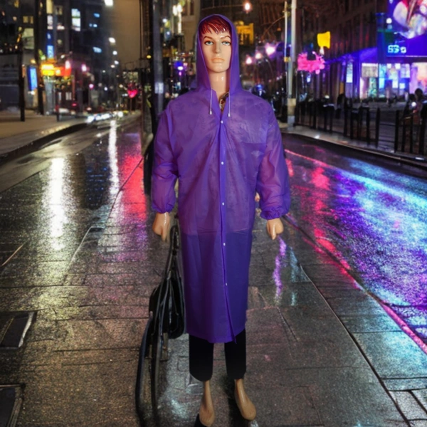 Unisex Waterproof Raincoat with Hood – Lightweight, Windproof & Durable for All-Weather Protection