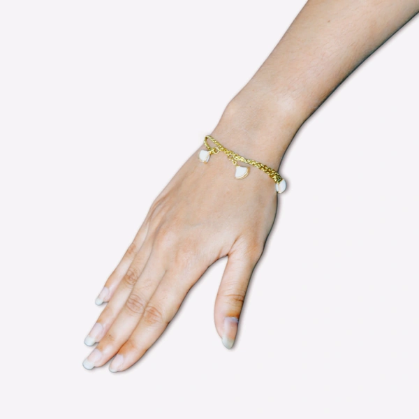 Graceful Adjustable Charm Bracelet – Stylish & Chic Wrist Jewellery for Women & Girls - Golden