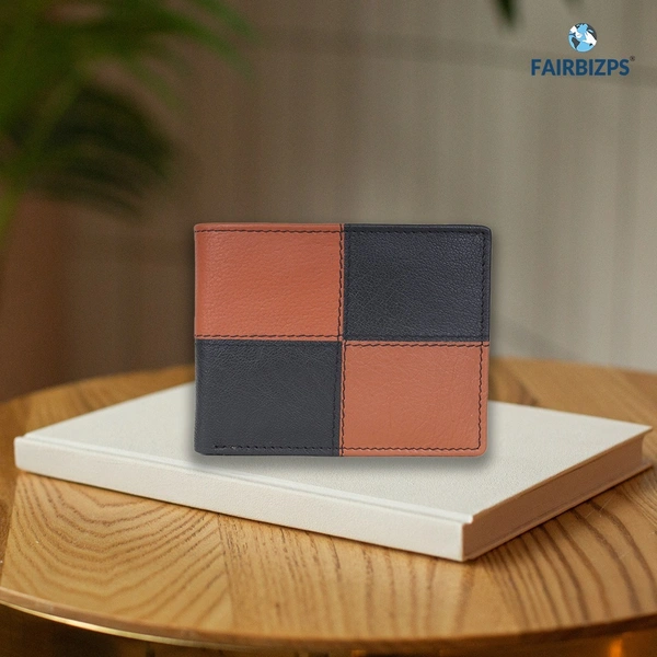 Palak Saxena Leather Wallets for Men Top Grain Leather, 5 Card Slots & 2 Compartments, Bi Fold Wallet - Standard