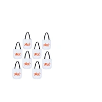  Divine Collection: Both Side Printable Jai Shri Ram Tote Bags For Women, Traveling, Pilgrim, Shopping, Grocery, Daily Use Pack of 8