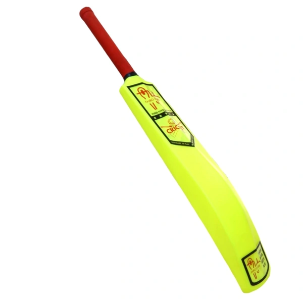 FAIRO.STORE Heavy Duty Plastic Cricket Bat, Full Size (34” X 4.5”inches) Premium Bat for All Age Groups – Kids/Boys/Girls/Adults (green) - 34 x 4.5 inches, Golden Fizz