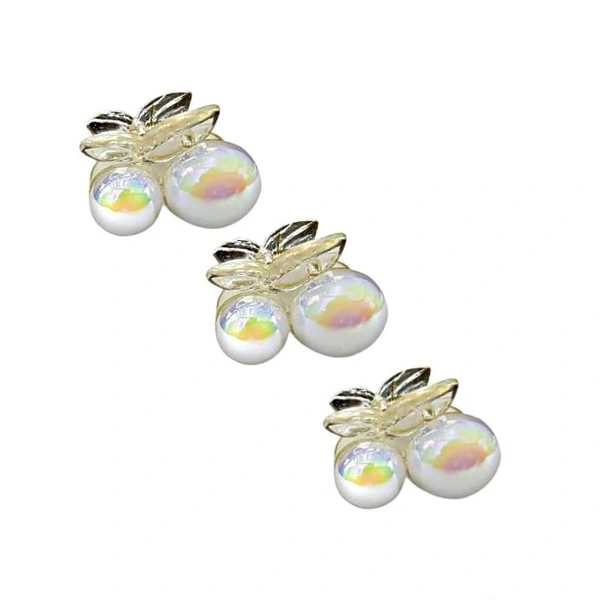 PALAK SAXENA Hair Clips for Women & Girls - Clutches Claw Clip Accessories - Sparkling Pearl Design, Stylish, For wedding fancy clips for Women and Girls- 6 Pcs