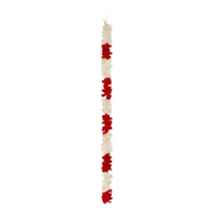 PALAK SAXENA Palak Saxena Handmade Red and White Door Hanging (Set of 2)| Attractive |Home Decorative | Antique| Handicraft Items| Wall Hanging | Wall Hanging|Toran |Latkan, - ‎4D x 10W x 197H Centimeters, red