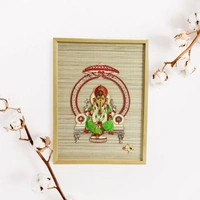 Bamboo Handcrafted Base Shree Ganesh Wall Hanging Frame Rectangular Shape for Home, Office/Eco Friendly Product. - 16 x12 cm, Bring home blessings and eco-conscious elegance with this Bamboo Handcrafted Shree Ganesh Wall Hanging Frame. Made by skilled artisans, this wall decor piece showcases a divine image of Lord Ganesh, intricately set in a rectangular bamboo frame that complements both modern and traditional interiors. Crafted from sustainable bamboo, this frame not only adds a spiritual touch to your s
