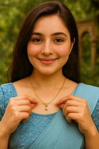 Namyara Gold Dainty Chain with Sparkling Diamond Pendant Necklace