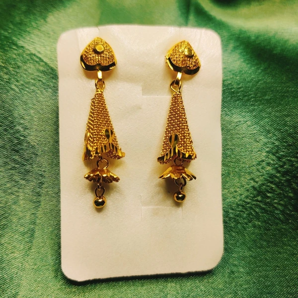 Namyara Micro Gold Heart Jumakha Earring