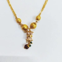 Namyara Golden Delight Two-Layer Chain with AD Diamond Pendant Necklace