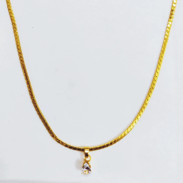 Gold Necklace Chain with Dazzling Diamond Pendant