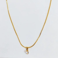 Namyara Gold Dainty Chain with Sparkling Diamond Pendant Necklace