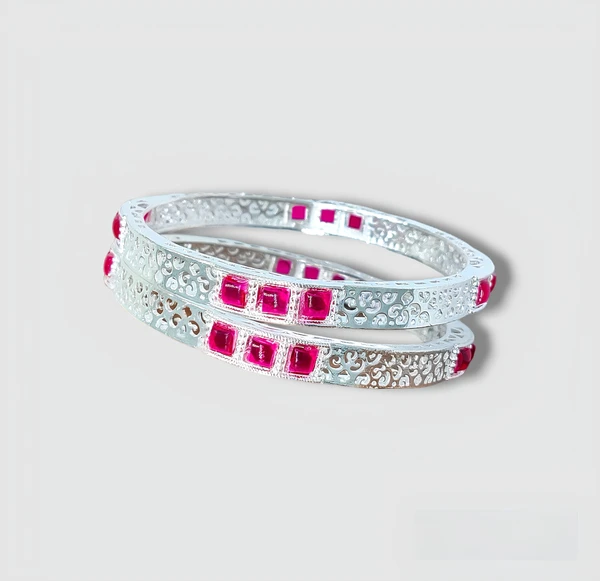 Silver Sparkle AD Diamond Bangle - 2'6