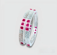 Silver Sparkle AD Diamond Bangle - 2'4