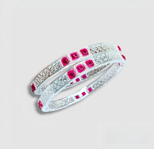 Silver Sparkle AD Diamond Bangle