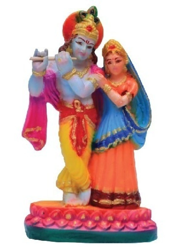 SREE RADHA KRISHNA STATUE           ITEM  CODE- BB897C - 4 INCH X 6 INCH, MULTICOLOUR