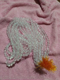 10 mm CLEAR QUARTZ SPADIKA MALA 108+1 BEADS FIRST QUALITY  - SLIGHTLY SMOKY