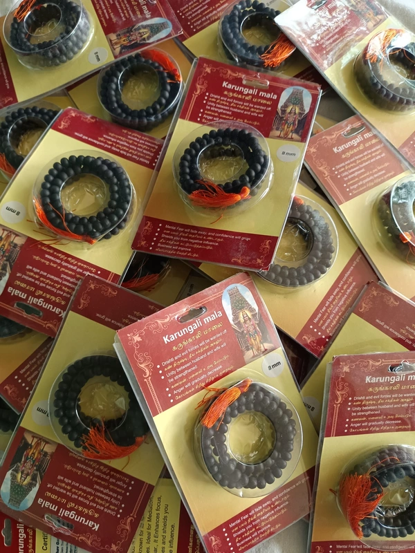 8 mm Karungali Mala + Dhan Yog Crystal Braclet Combo