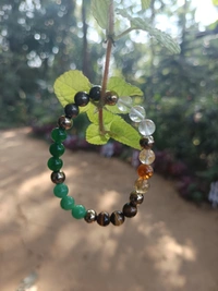 8 mm Karungali Mala + Dhan Yog Crystal Braclet Combo