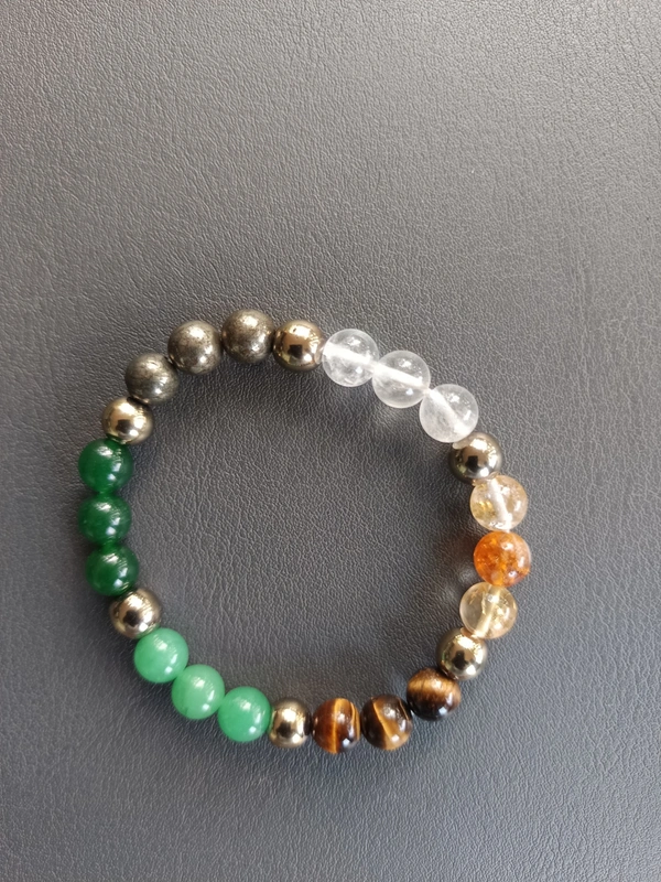 8 mm Karungali Mala + Dhan Yog Crystal Braclet Combo