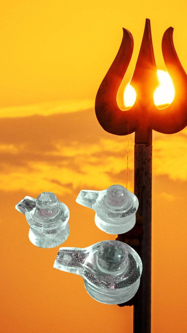 Spadika Shivalinga Jaladhari - 1inch size - 1 inch