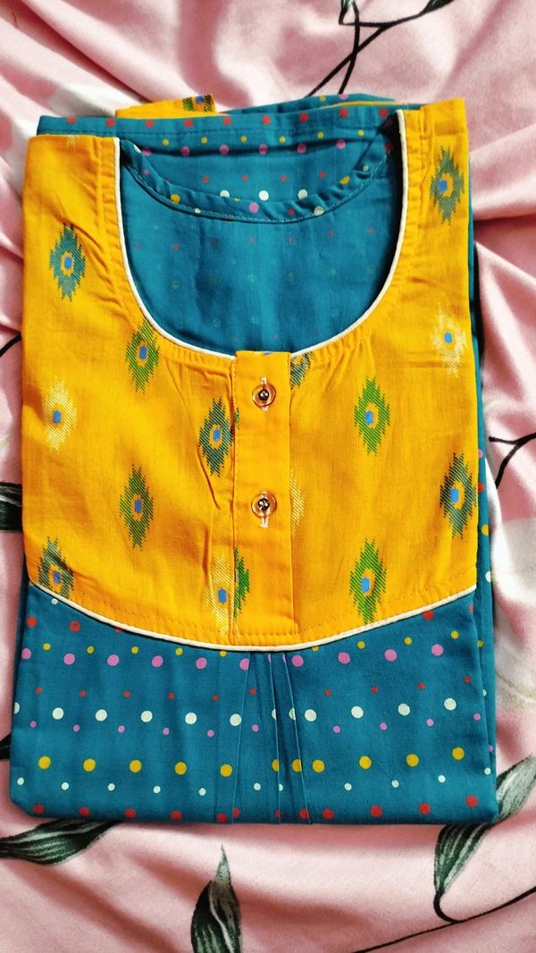 Jyothi Fabric Cotton Night with Buttons Style