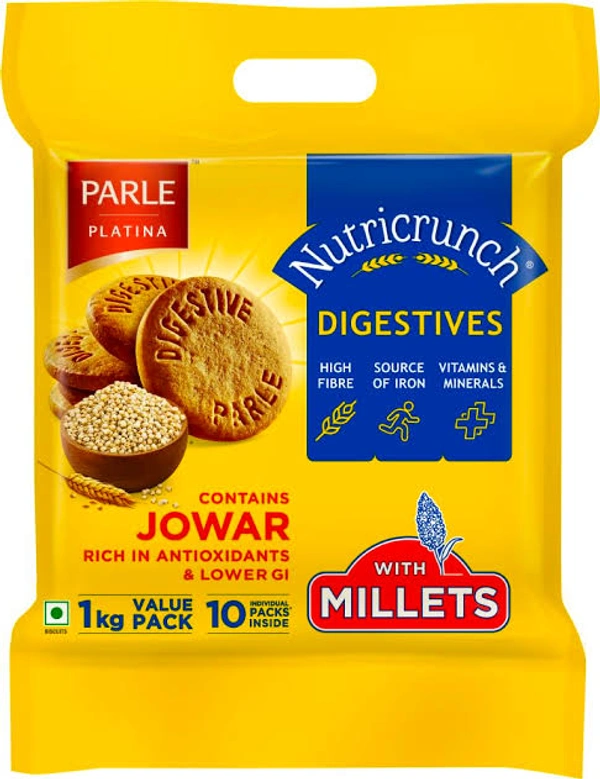 Parle Platina Nutricrunch digestive biscuits with millets