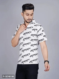 Fab Kalakriti Men's Cotton Halfsleeve Mahakal Printed Kurta - White, L