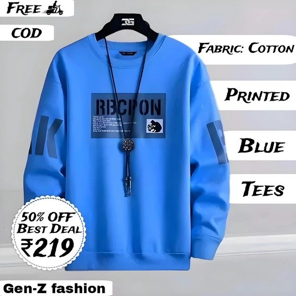 Cotton Tees By Gen-z Era  - Blue, 13-14 Year