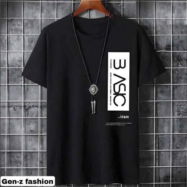 Cotton Tshirt by Gen-z Era  - Black, XL