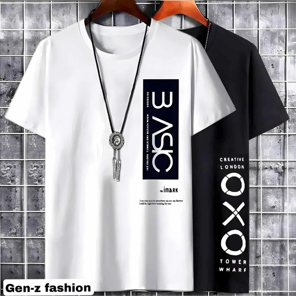 Cotton T-shirt 2 Piece by Gen-z Era  - White, M
