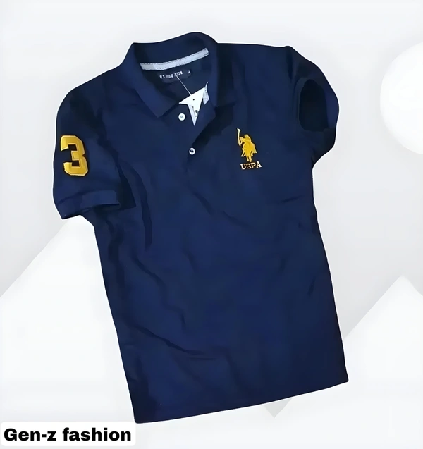 Pure Cotton Polo by Gen-z Era  - Pigment Indigo, M