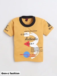 PRIMIUM Cotton Tshirt And Half Pant by Gen-z Era  - Golden Tainoi, 6-12 mon