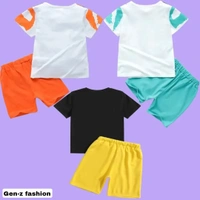 Pack Of 3 Tshirt And Half Pant by Gen-z Era  - Black, 0-6 mon