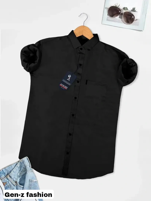 Luxurious Cotton Shirt  - Black, M