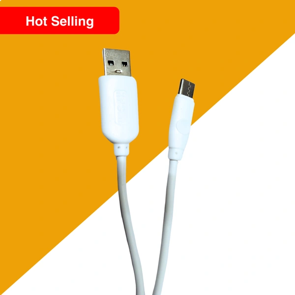 KPS 3 Amp 1m Micro USB Data Cable for Smartphones, Tablets & Other V8 Devices, Quick Charge & Sync, KP-413, White