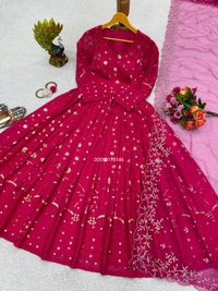NEW CHAIN WORK LEHENGA - Purple Pizzazz, S