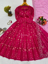 NEW CHAIN WORK LEHENGA - Purple Pizzazz, S