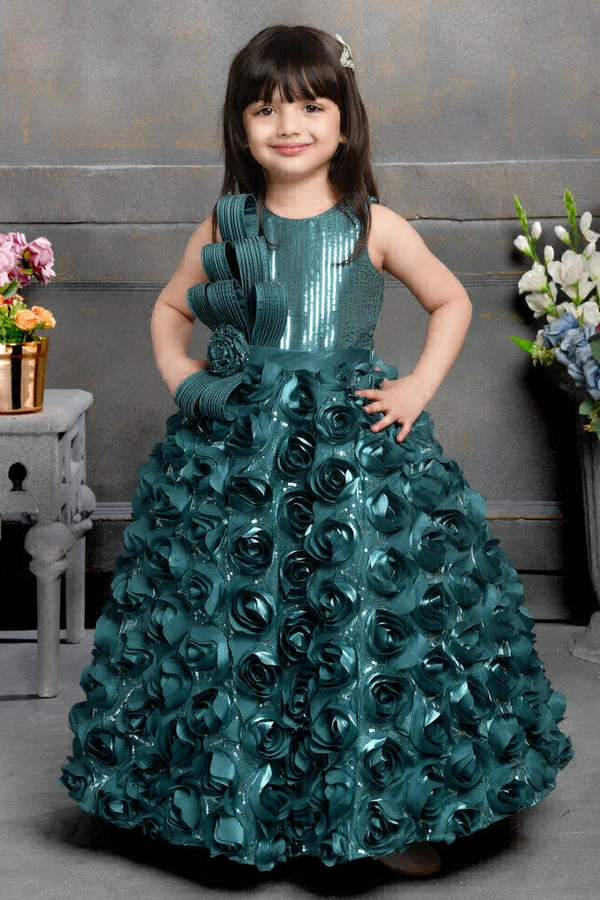 FROCK&DRESESS - Teal, 14-15years