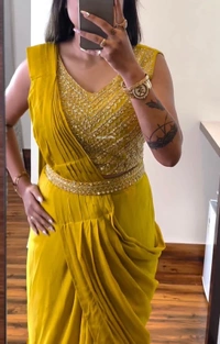 New Launching Super Trending Ready To Wear Beautiful Sarees*  - Red, XXL
