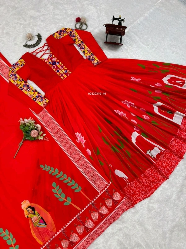 Navratri special Attractive Suit* - Red, L