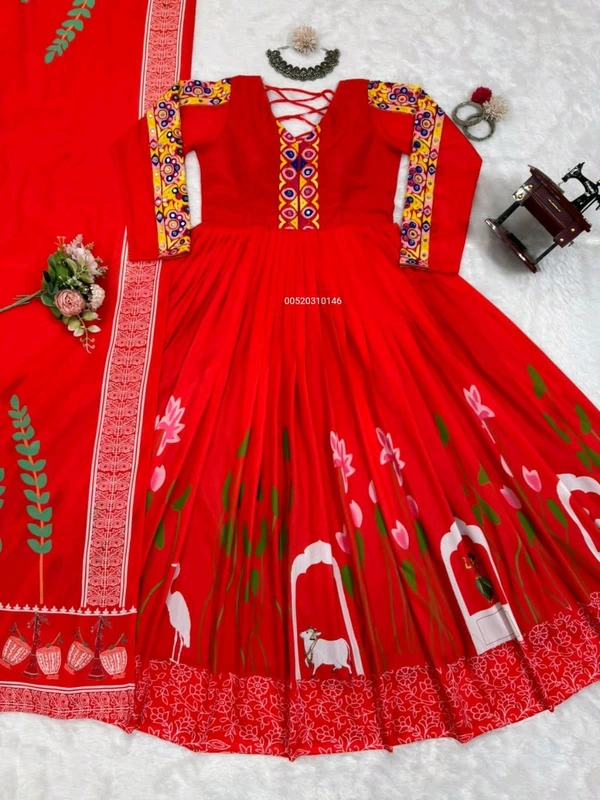 Navratri special Attractive Suit* - Red, L