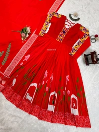 Navratri special Attractive Suit* - Red, XXL