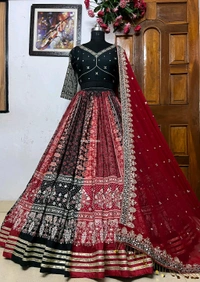 New Launching Awesome  Quality Navratri Special Lehanga Chunni* - Red, S