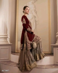 Pakistani Suit  - Bright Red, M